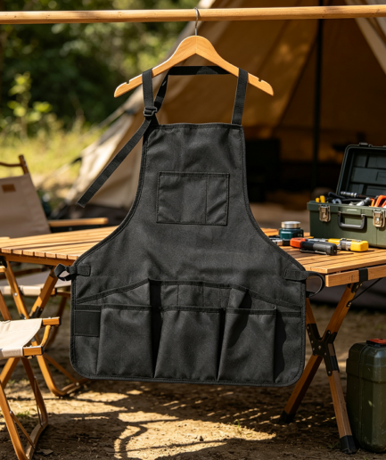 Heavy-Duty Canvas Gardening Apron Multi-Pocket Outdoor