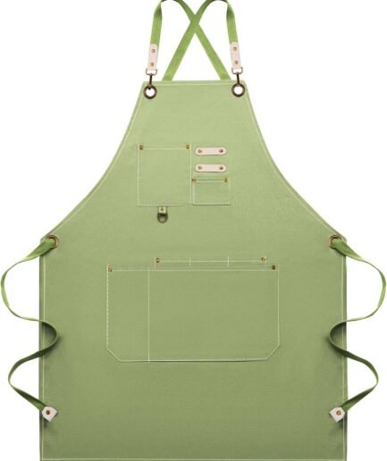 Adjustable Chef Apron Large Pockets Back Straps