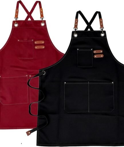 Water-Repellent Cotton Canvas Cross-Back Chef Apron