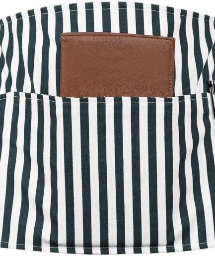 Three-Pocket Waist Apron Short Half Service Use