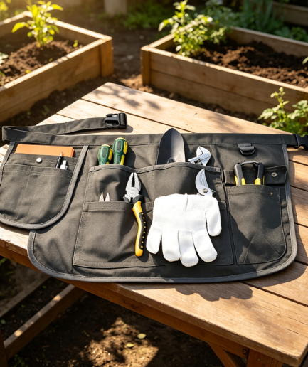 Half-Length Canvas Multi-Pocket Apron Home Projects